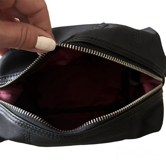 New Calvin Klein toiletry top zip bag in black. Silver hardware. - Picture 4 of 7